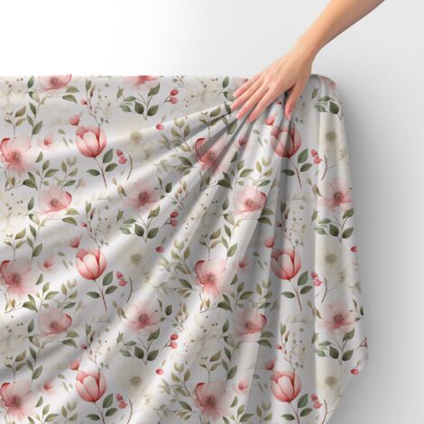 Tessuto Royal Velvet in poliestere per cucire - Motivo fiori - RDX2875