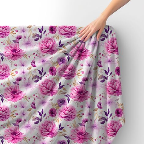 Tessuto Royal Velvet in poliestere per cucire - Motivo fiori - RDX3010