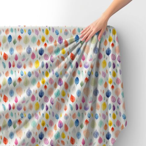 Tessuto Royal Velvet in poliestere per cucire - Motivo Foglie - RDX2511