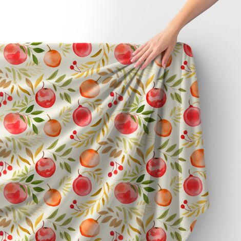 Tessuto Royal Velvet in poliestere per cucire - Motivo frutta - RDX2392