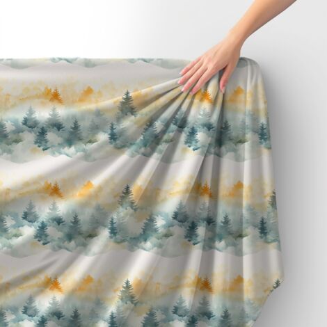 Tessuto Royal Velvet in poliestere per cucito - Motivo paesaggio - RDX2952