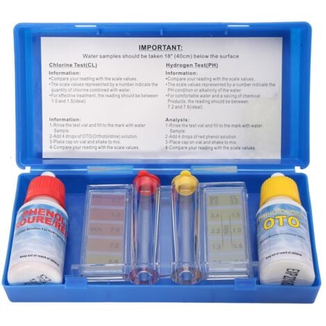 Test  analisi Ph Cloro blister