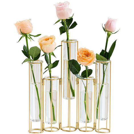 Test Tube Vase Nordic Transparent Glass Vase European Living Room Dried Flower Decorative Ornament