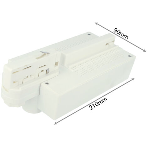 Testa Alimentazione Con Box Led Driver Colore Bianco Per Faro Led Binario Trifase per CB40103