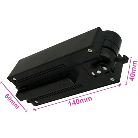 Testa Alimentazione Con Box Led Driver Colore Nero Per Faro Led Binario Mono Fase CB0080 CB7180 CB7280 CB7380