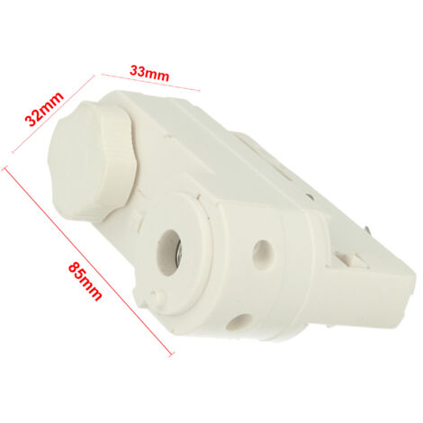 Testa Alimentazione Del Faro Led Colore Bianco Con Morsetti Per Binario Trifase CB40103