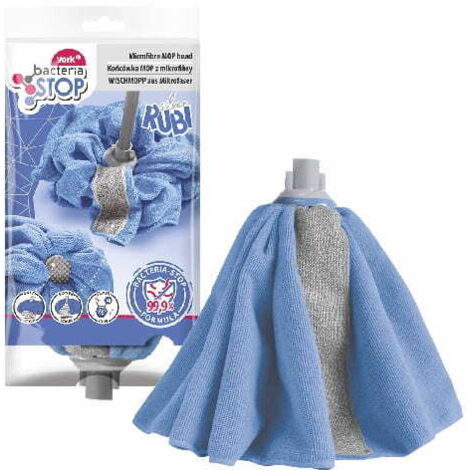 Testa del mocio in microfibra Rubi Silver Bacteria Stop con striscia abrasiva