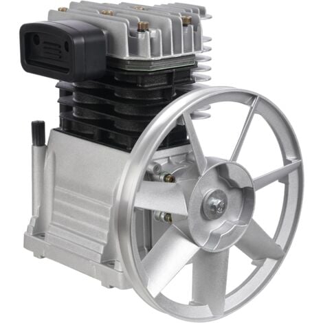 Testa della pompa del compressore d'aria, a due cilindri, a due livelli, in alluminio e ferro, 250 l/min, 3 PS, verniciatura, consigli di manutenzione, per compressore d'aria da 2,2 kW