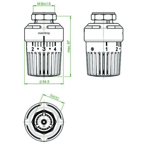 R460 - Testa termostatica con sensore a liquido, sistema di