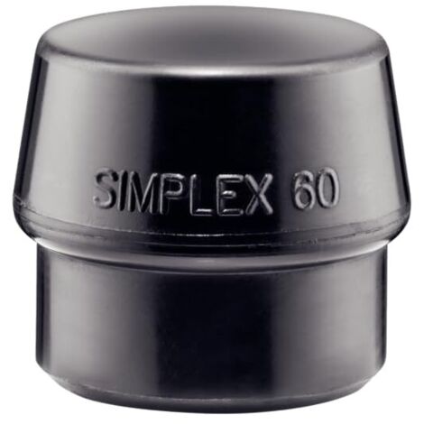 Testa di martello semplice SIMPLEX Ø 60 mm, gomma nera, media misura