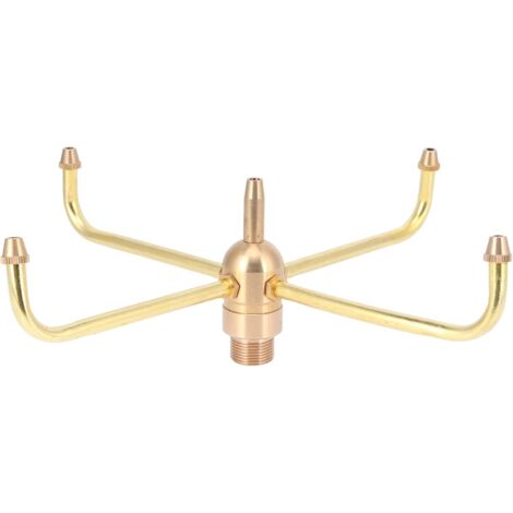 Testa di spruzzo della fontana Ugello della testa di spruzzo 4 Bracci rotanti Fontana d'acqua in ottone Testa di spruzzo Fontana da giardino G1/2 filettatura maschio