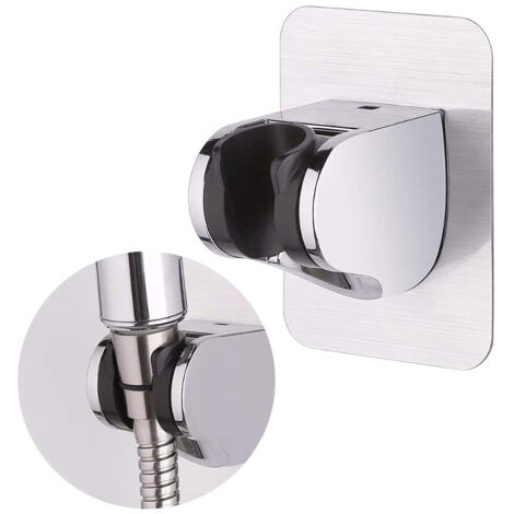 TESTA DOCCIA SUPPORTO ADESIVO REGOLABILE ABS PER MONTAGGIO MOBILE STAFFA 02042