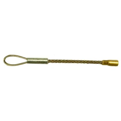 Testa flessibile con asola tirante, in corda d'acciaio inox, per sonde tiracavi Ø3/4/5mm, filettatura M4 - Velamp ASM08