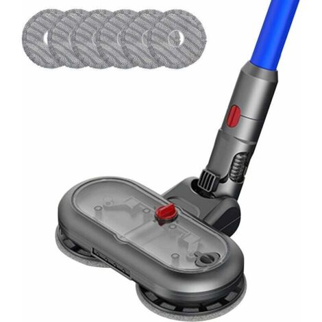 Testa per mocio elettrico per aspirapolvere Dyson V15 V11 V10 V7 V8, accessorio spazzola Dyson con serbatoio dell'acqua rimovibile, 6 mocio lavabili, accessorio Dyson con fari a LED