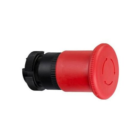 Testa Pulsante Fungo, Arresto Emerg. Ø30, Rosso