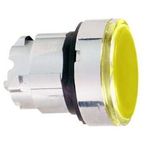 Testa pulsante luminosa diametro 22 finiture in metallo giallo filo