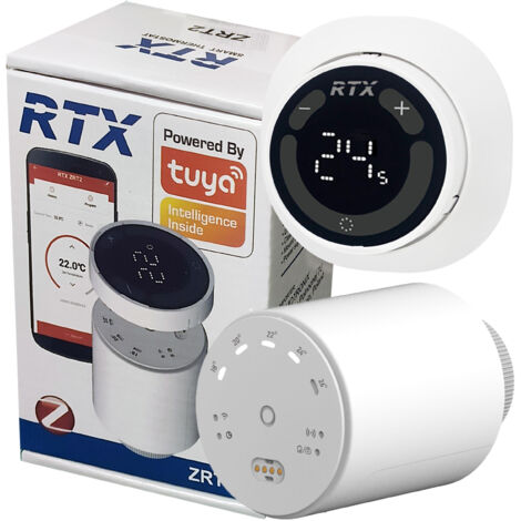 Testa termostatica RTX per radiatori e riscaldamento a pavimento + sensore ZigBee remoto TUYA