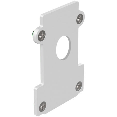 Testata A Incasso Con Foro Ego Alluminio Bianco