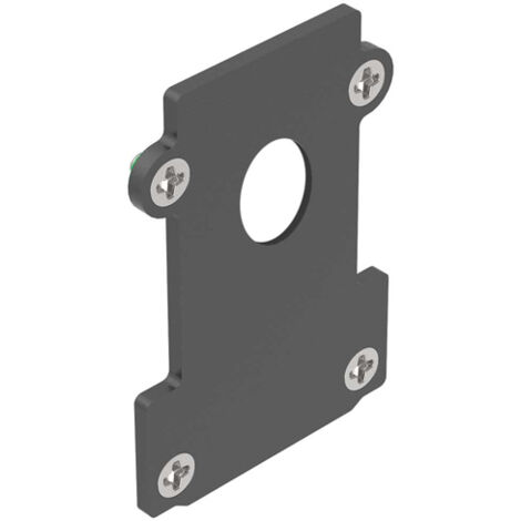 Testata A Incasso Con Foro Ego Alluminio Nero