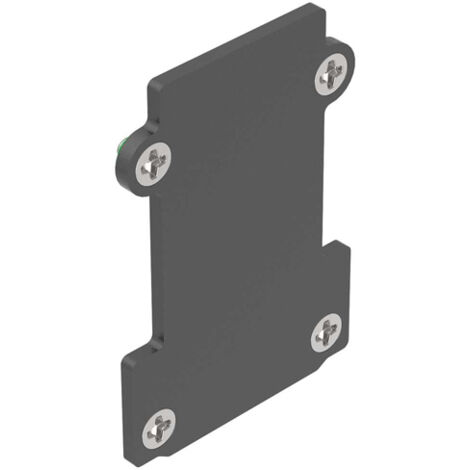Testata A Incasso Senza Foro Ego Alluminio Nero
