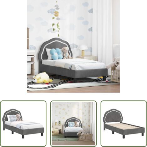 Testata con tasche -  Struttura letto per bambini con testata Grigio scuro