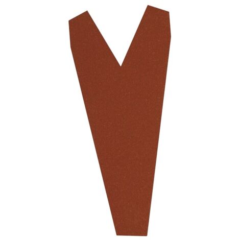 Testata di colmo da 920 mm per pannello tegola facile in acciaio zincato, verniciatura opaca - Colore: Rosso bruno opaco