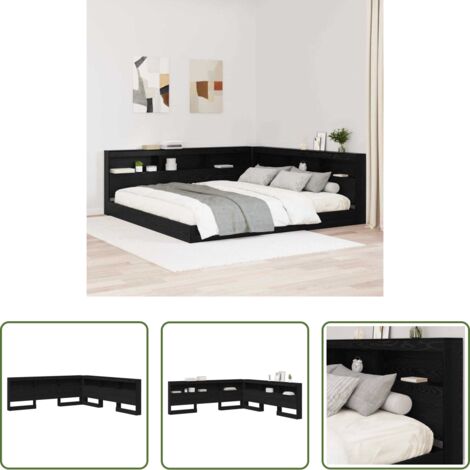 Testata in legno multistrato -  Testata contenitore Rovere Nero 200 cm Legno multistrato