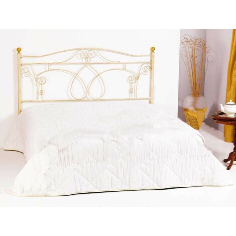 Letto matrimoniale ferro battuto bianco