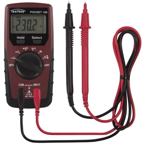 Testboy Pocket 100 multimetro digitale rosso e nero