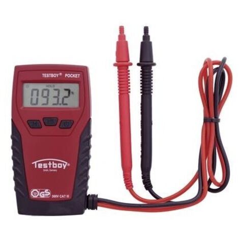 Testboy Pocket Multimetro portatile digitale CAT III 300 V Display (Counts): 2000