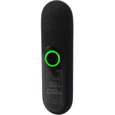 Tester alcolico digitale ad alta precisione con display HD, tester del respiro portatile ricaricabile tramite USB, nero per uso domestico