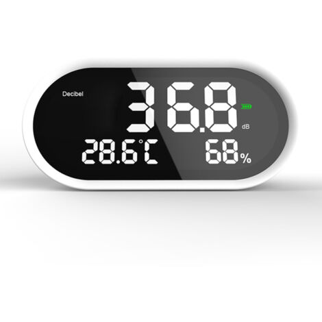 Tester completo 3 in 1 per temperatura ambiente, umidità e rumore: fonometro con display digitale e fonometro.