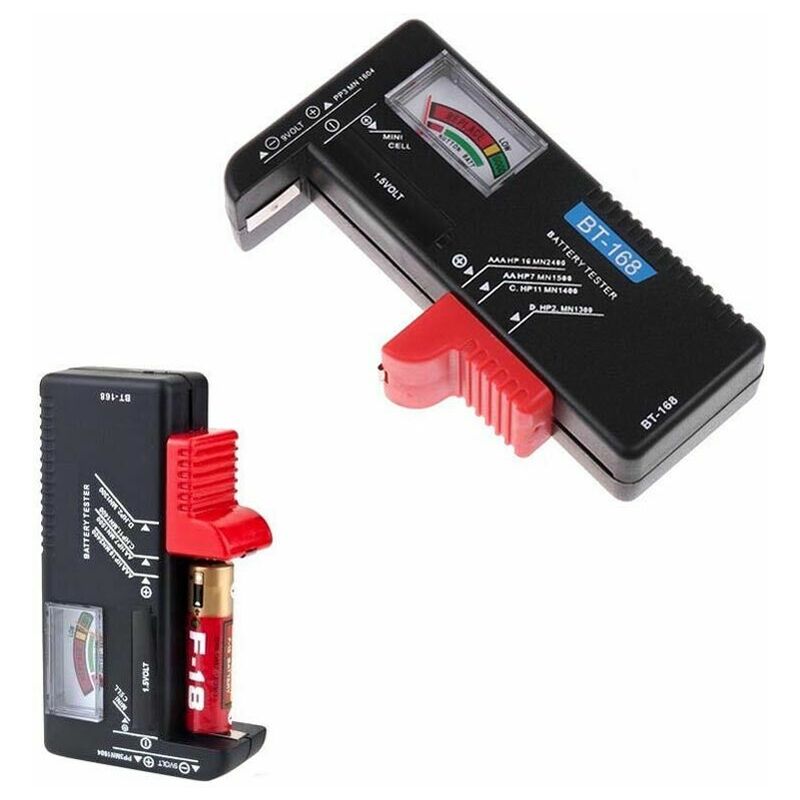 Image of Gloriashoponline - Tester Controllo Batterie Stilo Mini Stilo Test Verifica La Carica Batteria