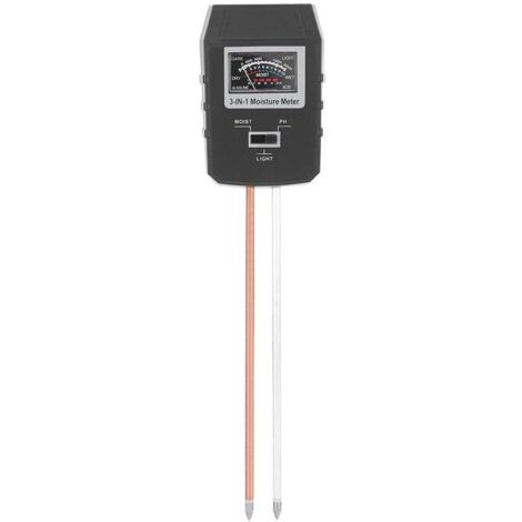 Tester del terreno 3 in 1, tester del terreno multifunzionale con pH, valore di umidità e sensore di luce digitale per giardino, fattoria e prato