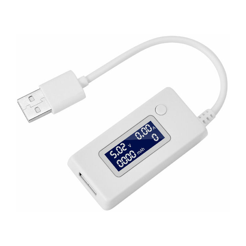 Image of Tester di alimentazione USB digitale - Tester di corrente e tensione USB digitale - Multimetro 3 V-7 V 0,05-3,5 A Rilevatore di corrente e tensione