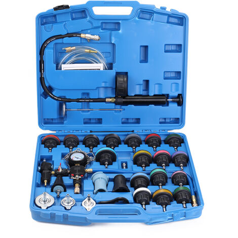 Onemoret 14PCS kit tester pressione radiatore sistema di raffreddamento rilevatore di prova set Tools W/case 