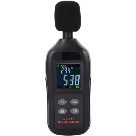 Tester di rumore digitale Fonometro Funzione di mantenimento dei dati Misuratore di decibel portatile per analizzatore di frequenza Gamma da 35 dB a 135 dB