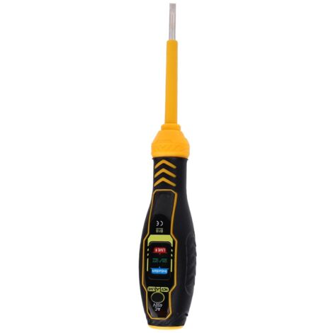 Tester di tensione con cacciavite, tester elettrico ABS con indicatori LED a 3 colori per test di cavi sotto tensione e continuità, rilevatore NCV compatto per uso domestico