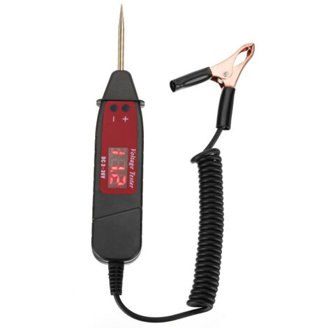 Tester di tensione digitale LCD automatico con sonda e luce, 1 pz.