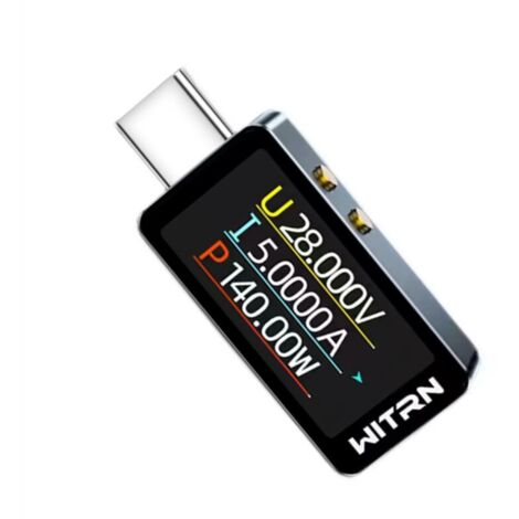 Tester di tensione e corrente USB DC1, display digitale PD3.1, wattmetro da 28 V con connettore Type-C.