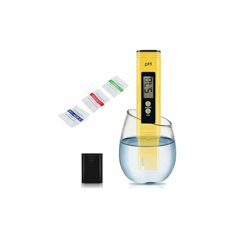 Image of Tester digitale della qualità dell'acqua, intervallo di prova 0,00-14,00 ph, eccellente per bere a casa, piscina e acquario. Penna ad alta