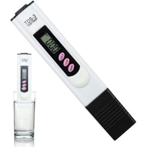 Tester digitale della qualità dell'acqua TDS, display LCD, intervallo di misurazione 0-9990 ppm, precisione di lettura del 2%, portatile