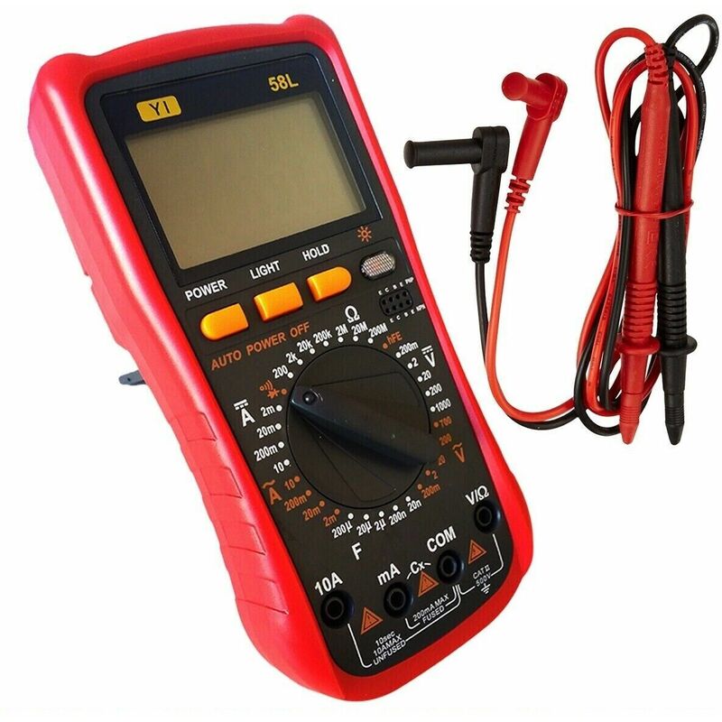 Image of Tester Digitale Professionale Multimetro Volt Ampere Farad Puntali Yi-58l
