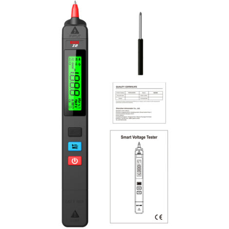 Tester digitale senza contatto per tensione CA, rilevatore di dispersioni elettriche e penna per test di continuità del circuito 0-300V