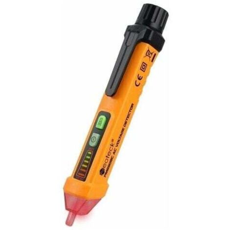 Tester elettrico, rilevatore di tensione senza contatto da 12 a 1000 V, test di cavi di fase/neutro, cicalino con luce e suono, torcia elettrica, CA 50-500 Hz, tester di tensione NCV a penna