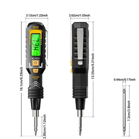 Tester elettrico  Tester di tensione  Rilevatore di tensione digitale ad alta precisione  Interruttore di ispezione elettrica  Strumento di misurazione multifunzionale