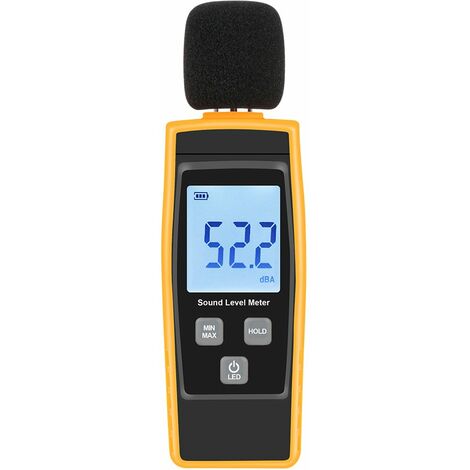 Fonometro digitale del rumore decibel 30-130dB misura Lettore Tester di pressione 