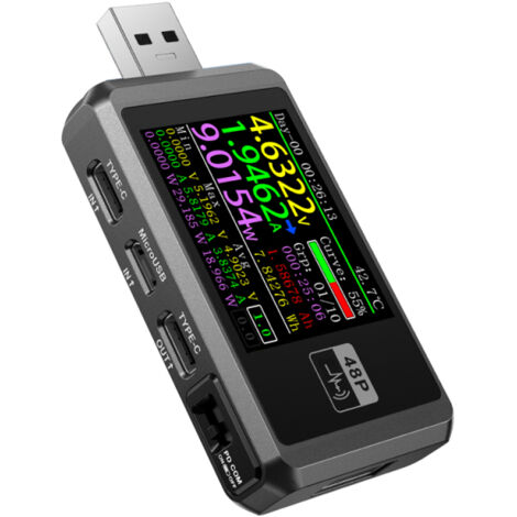 Tester multifunzione, display a 6 cifre, voltmetro, amperometro, rilevamento cavi, intervento, calcolo della capacità della batteria