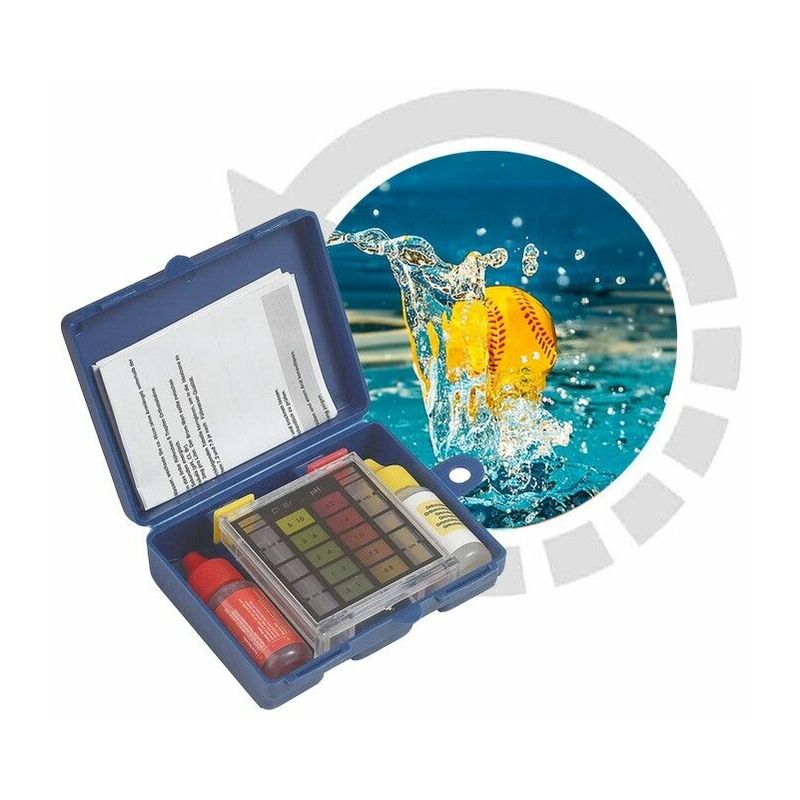 Kit Test Per Piscina – 20 Compresse Per Cloro (DPD1) E 20 Per PH (Phenol Red) – Tester Con Scala Cromatica, Facile E Veloce