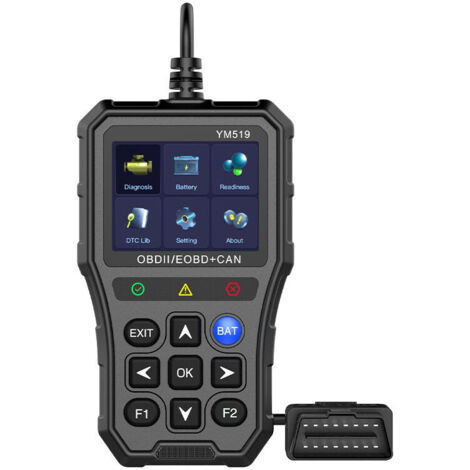 Tester per batteria OBD2, scanner per auto, display da 2,8 pollici, strumento diagnostico, lettore di codici, fermo immagine